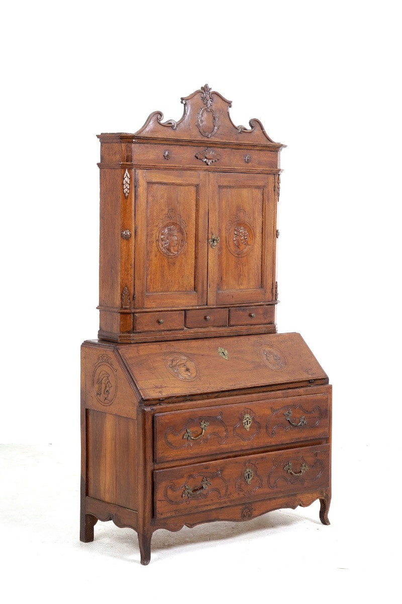 Trumeau in noce . Emilia Parma Luigi XV.-photo-2