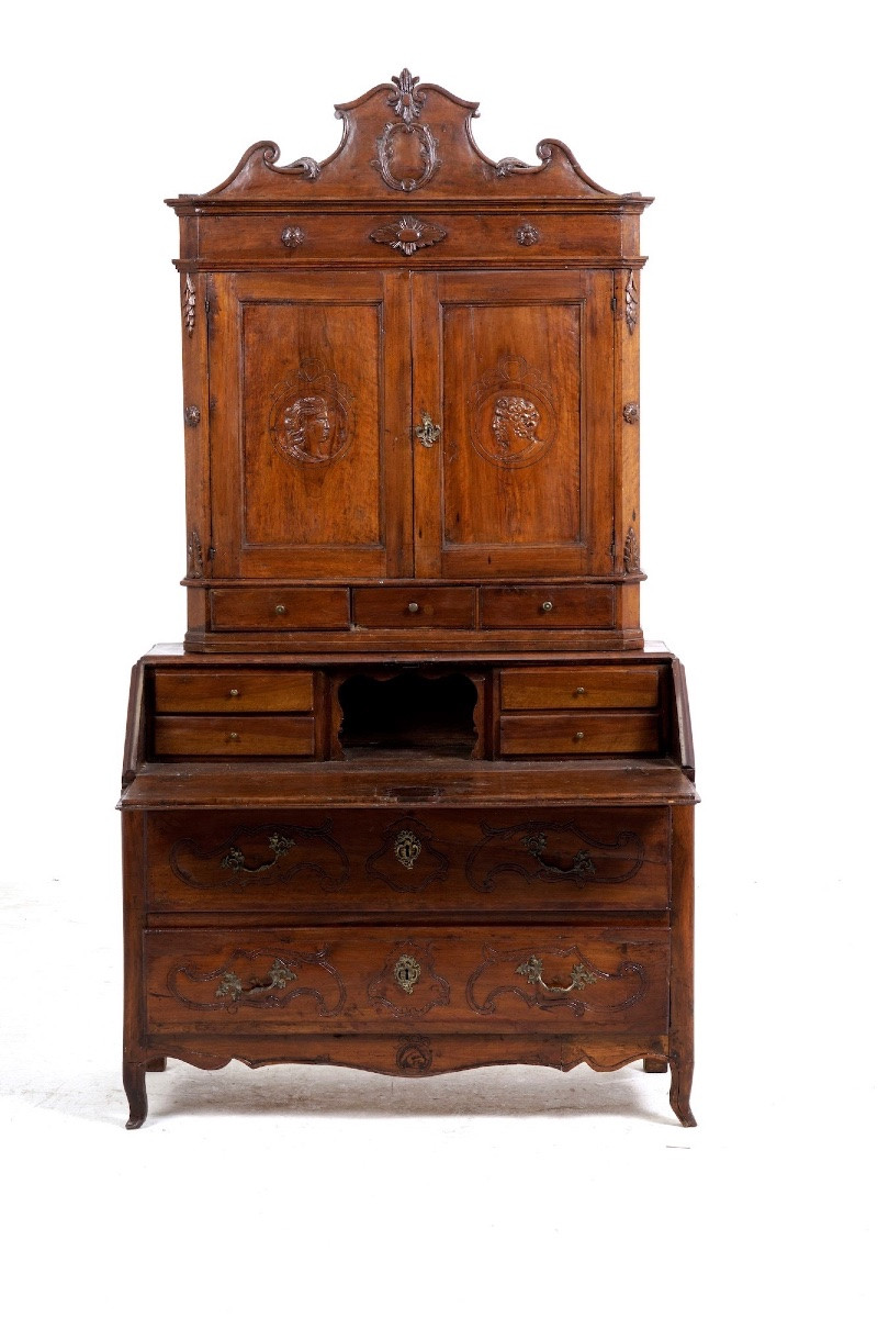 Trumeau in noce . Emilia Parma Luigi XV.-photo-3