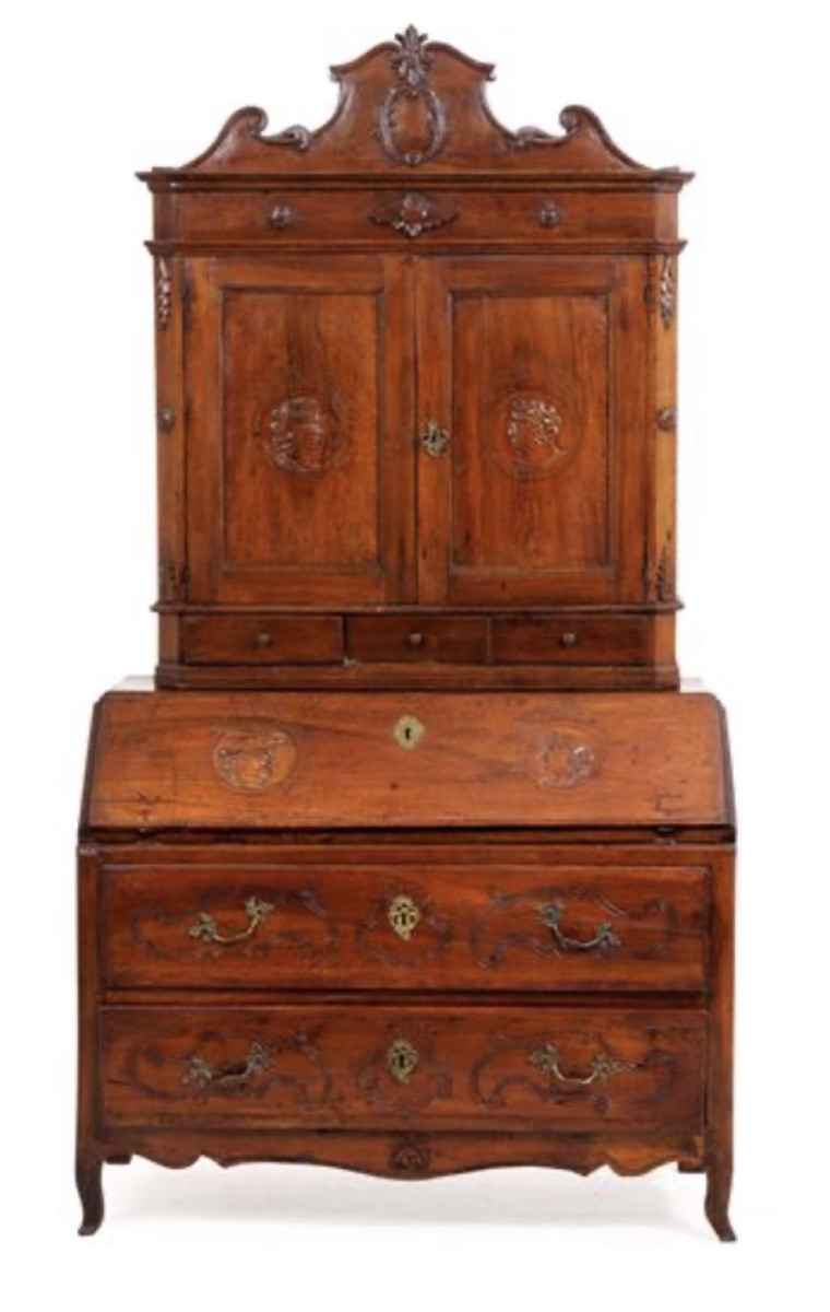 Trumeau in noce . Emilia Parma Luigi XV.-photo-4