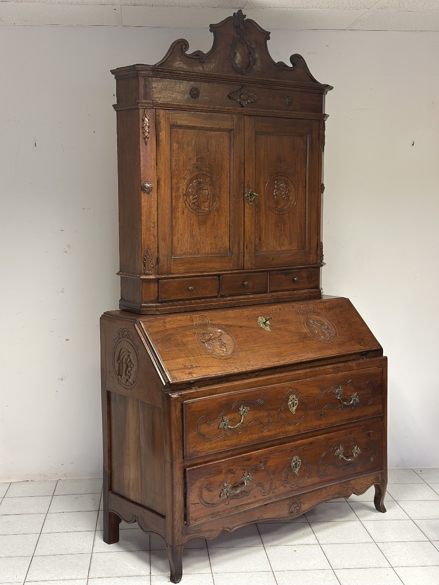 Trumeau in noce . Emilia Parma Luigi XV.-photo-2