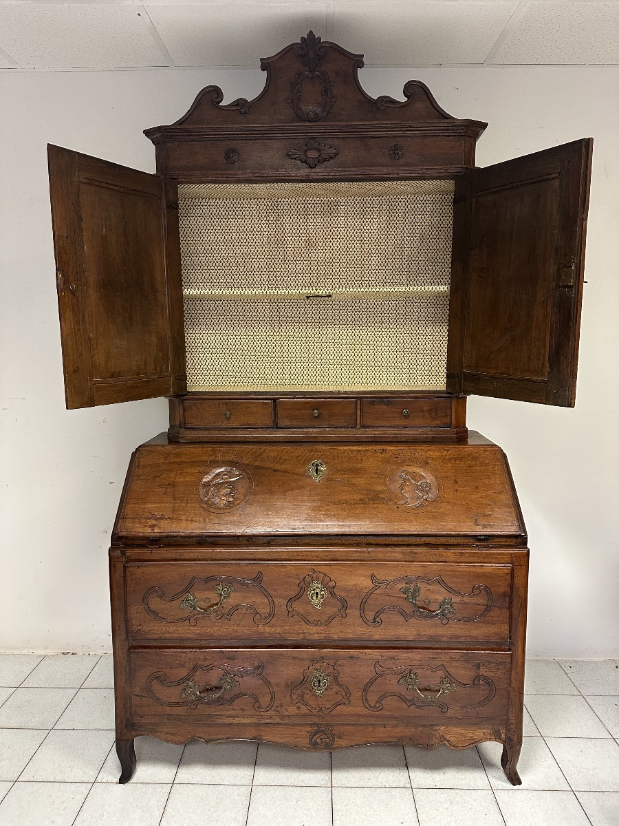 Trumeau in noce . Emilia Parma Luigi XV.-photo-4