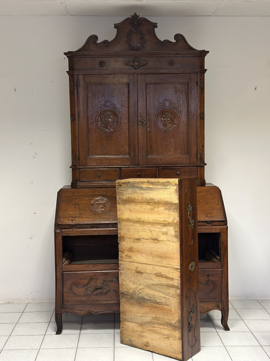 Trumeau in noce . Emilia Parma Luigi XV.-photo-2