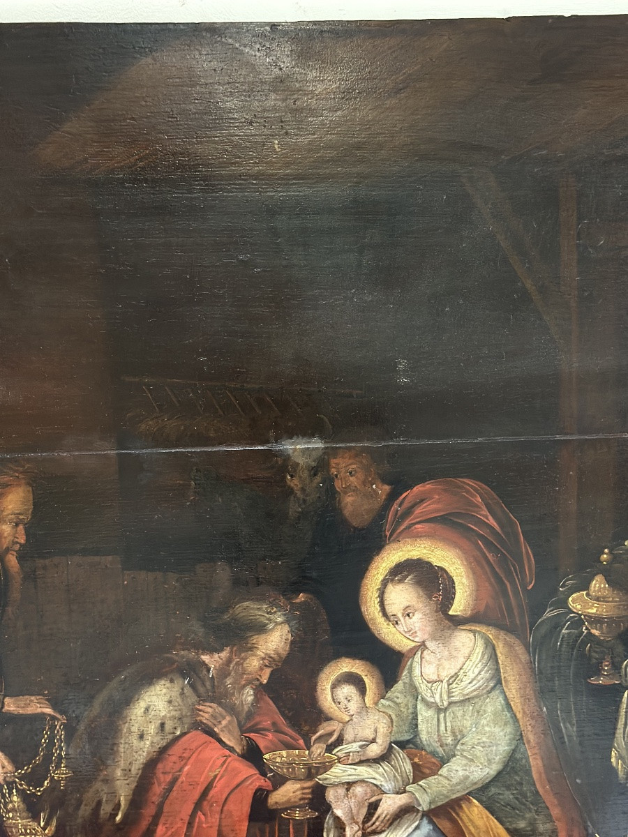 Autore: Cornelis de Baellieur (Anversa 1607-1671). Soggetto: Adorazione dei Magi. -photo-4