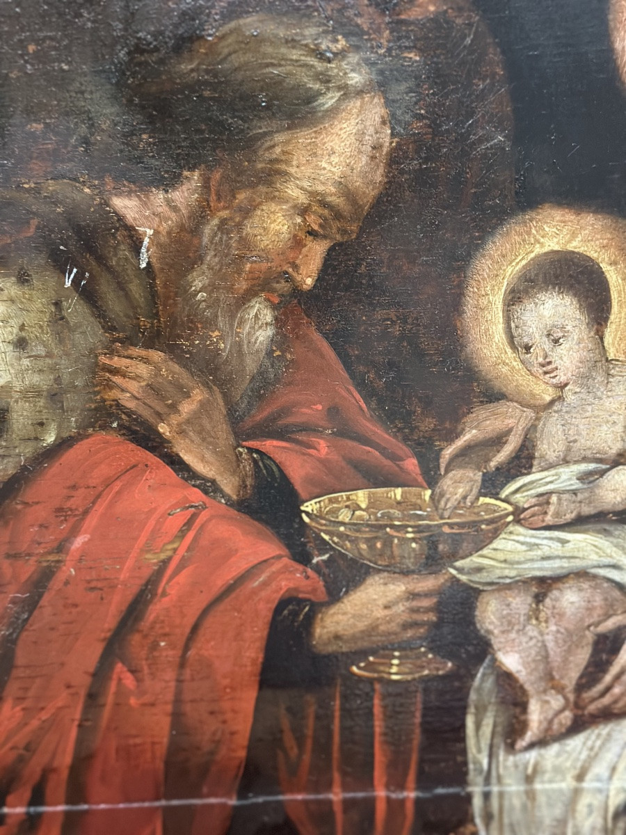 Autore: Cornelis de Baellieur (Anversa 1607-1671). Soggetto: Adorazione dei Magi. -photo-5