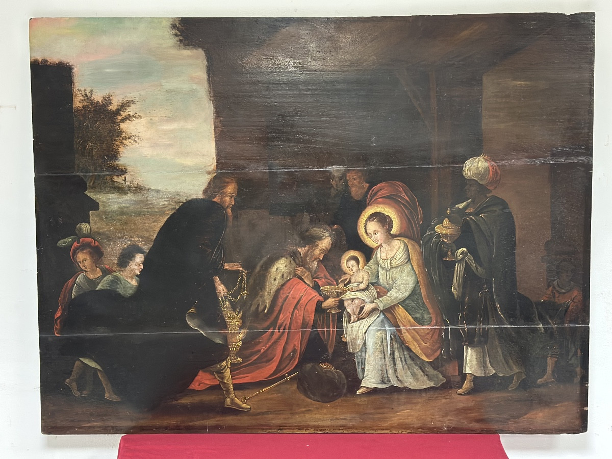 Autore: Cornelis de Baellieur (Anversa 1607-1671). Soggetto: Adorazione dei Magi. 