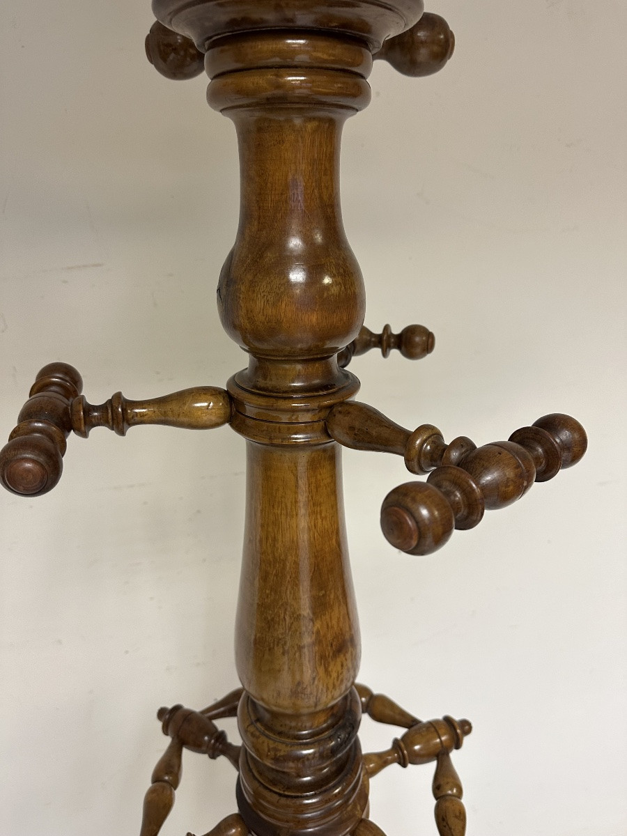 Attaccapanni in noce a rocchetto, XIX secolo.-photo-4