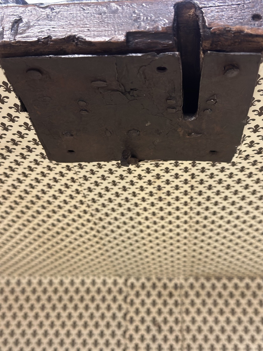 Cassapanca nobiliare rinascimentale lombarda città di Bergamo primo 600 XVII secolo-photo-4