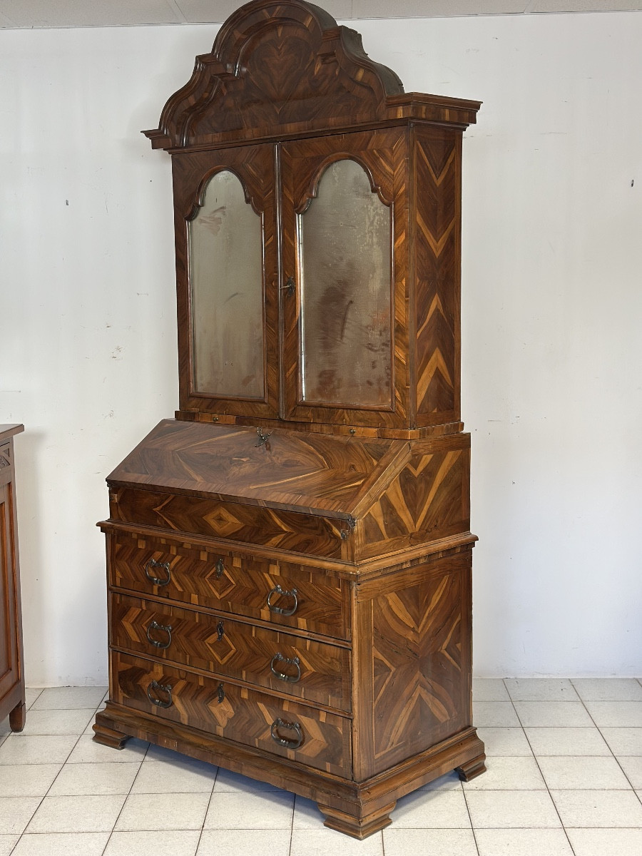 Trumeau lastronato in carrubo . Venezia Luigi XIV primi 700-photo-2