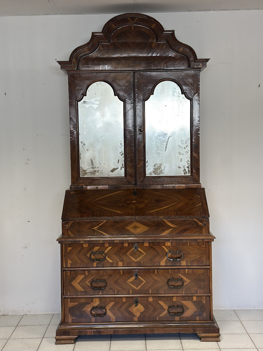 Trumeau lastronato in carrubo . Venezia Luigi XIV primi 700-photo-3