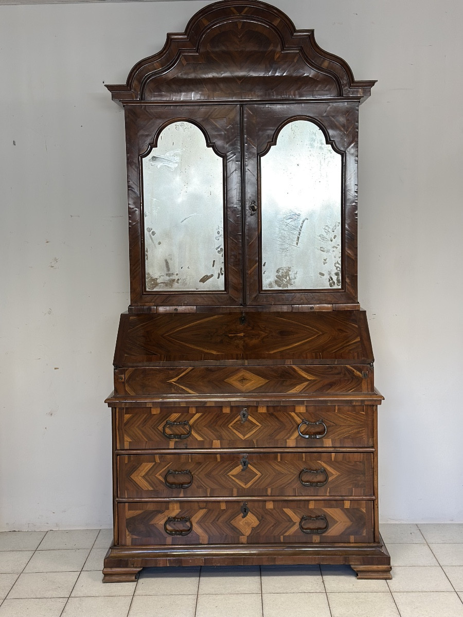 Trumeau lastronato in carrubo . Venezia Luigi XIV primi 700-photo-2