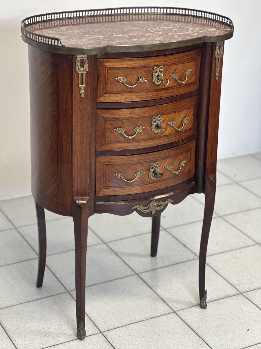 Mobiletto a fagiolo da centro . Napoleone III fine 800 restaurato-photo-2