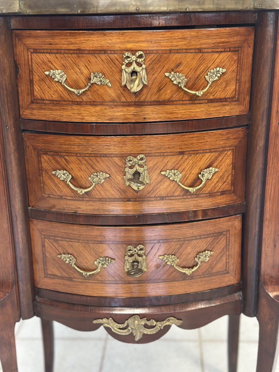 Mobiletto a fagiolo da centro . Napoleone III fine 800 restaurato-photo-3