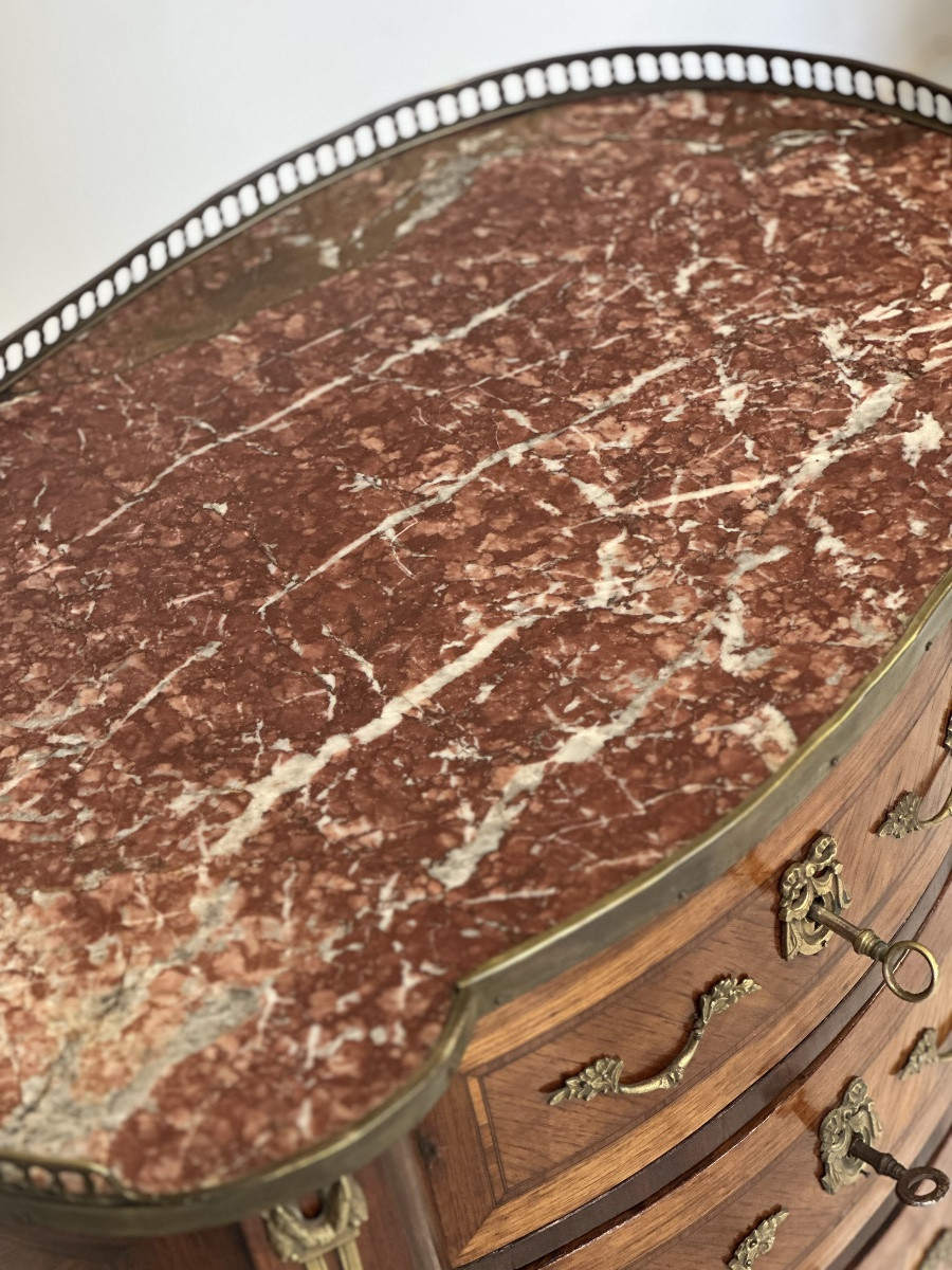 Mobiletto a fagiolo da centro . Napoleone III fine 800 restaurato-photo-5