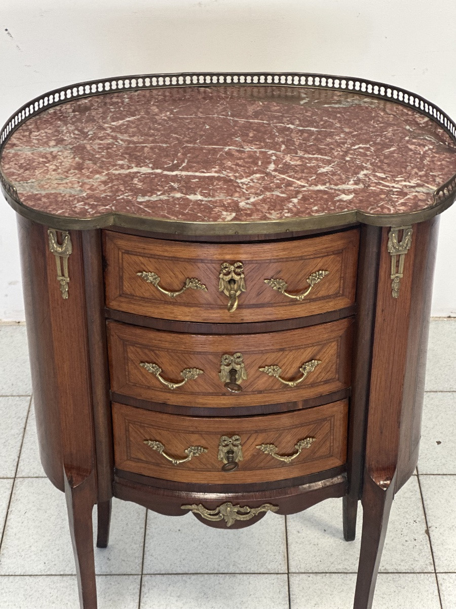 Mobiletto a fagiolo da centro . Napoleone III fine 800 restaurato-photo-6