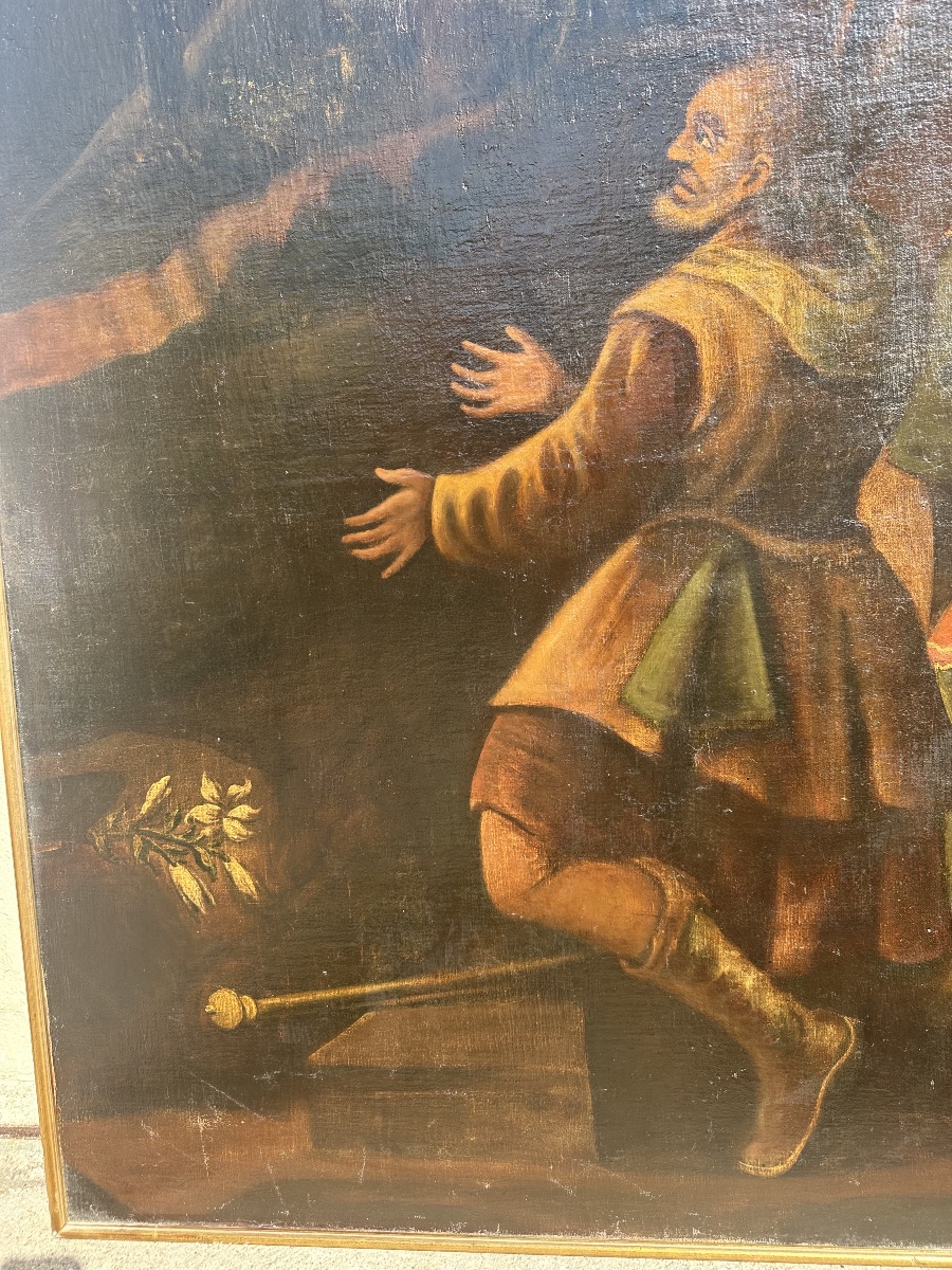 Olio su tela. Scuola del XVII secolo.-photo-6
