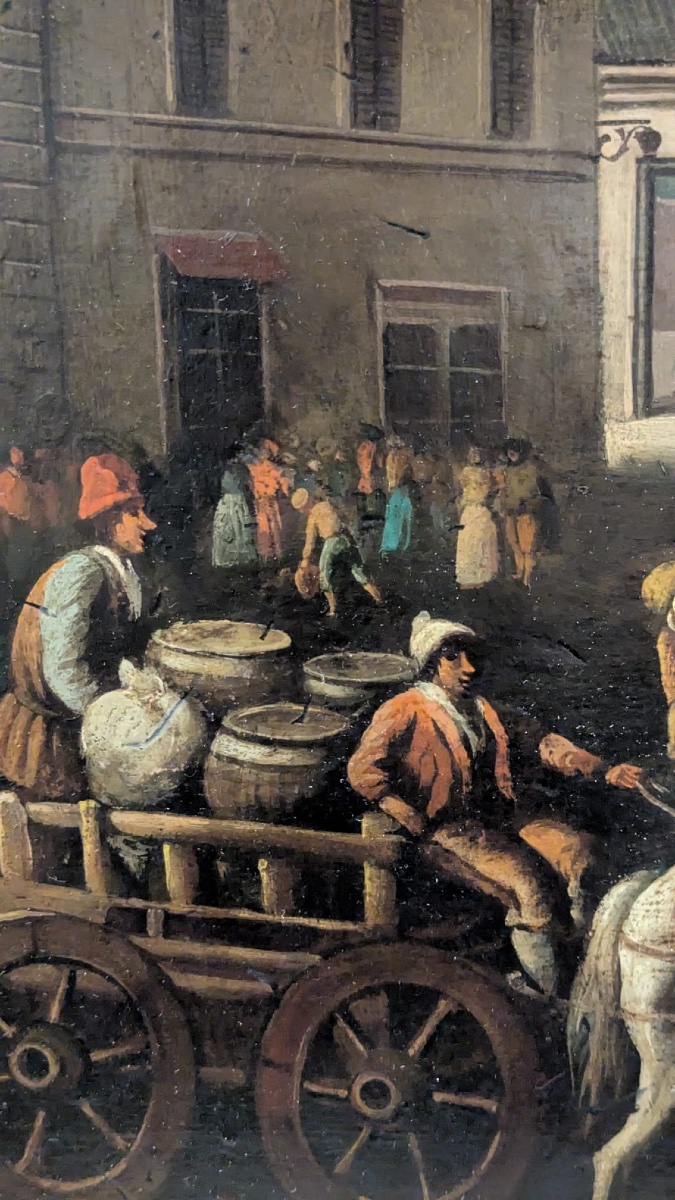 paesaggio urbano italiano animato Thomas Wijk (“Tommaso fiammingo”, 1616-1677, cerchia di . oli-photo-1