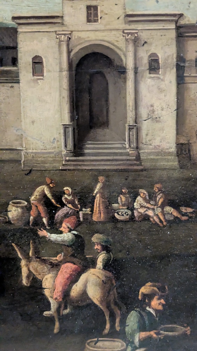 paesaggio urbano italiano animato Thomas Wijk (“Tommaso fiammingo”, 1616-1677, cerchia di . oli-photo-6