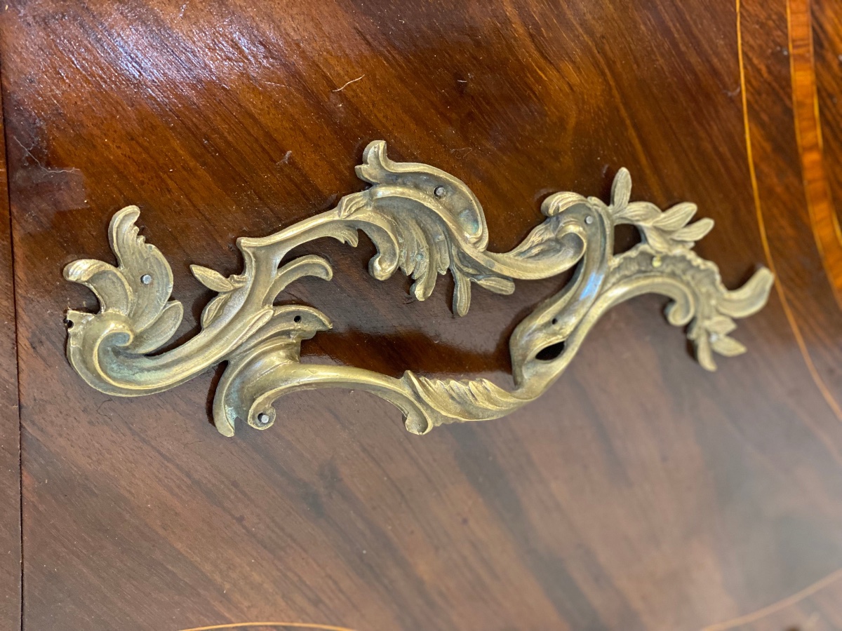 Cassettone bombato fronte e fianchi Napoleone III 800 restauro eseguito-photo-7
