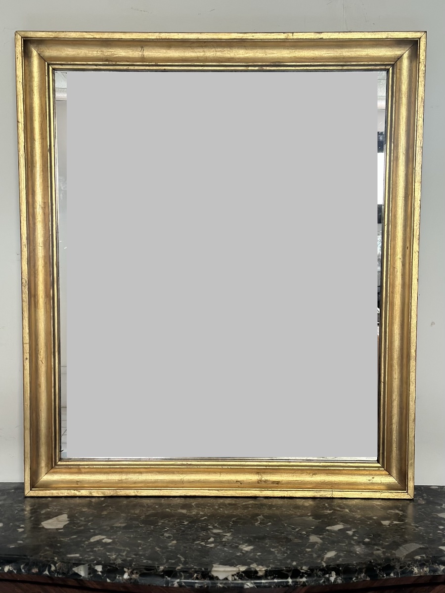 specchiera impero in legno dorato XIXsecolo restaurata