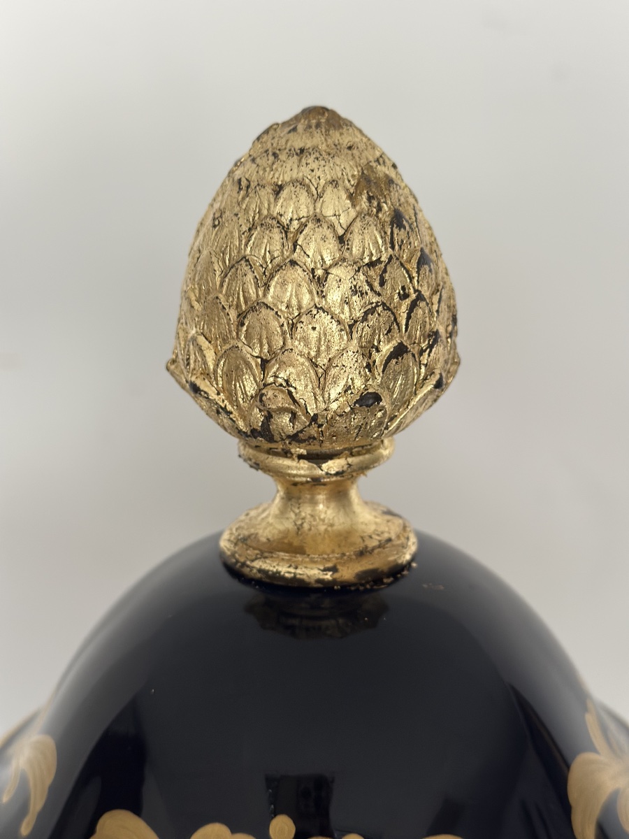 Vaso in porcellana e bronzo dorato. Parigi epoca 800. H 72 cm-photo-6