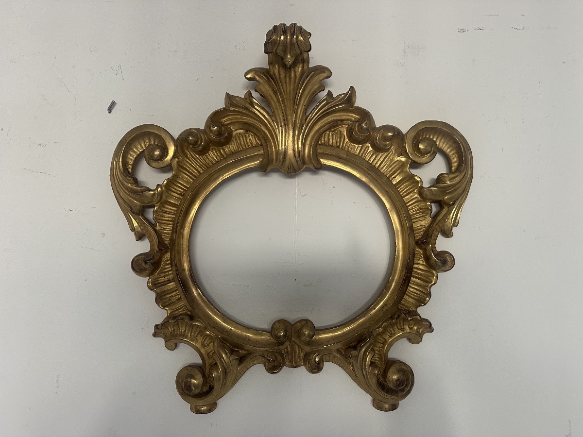 CARTAGLORIA, CANTAGLORIA IN LEGNO DORATO - LUIGI FILIPPO ( XIX SEC.)-photo-3
