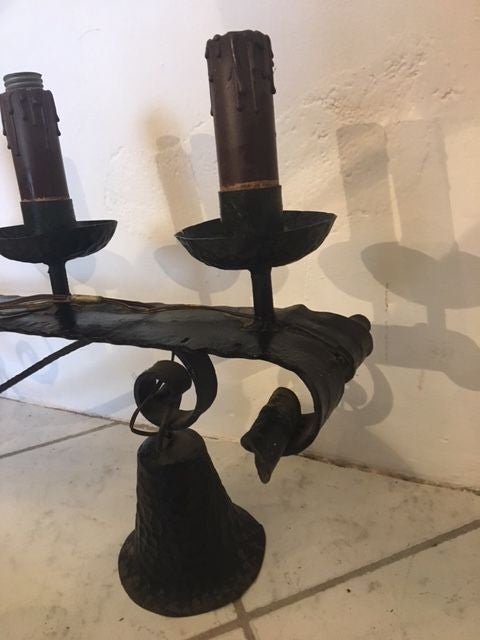 Lampadario in ferro battuto-photo-1