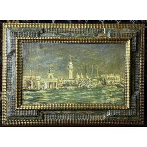 Olio su tela. Venezia. Firmata. XIX secolo