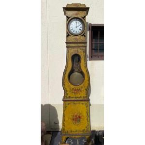 Orologio a pendolo laccato dipinto . Venezia primi 800