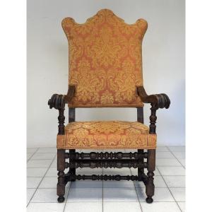 Trono seggiolone capotavola . Modena XVII secolo