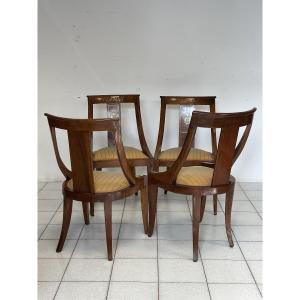 Gruppo di quattro sedie a gondola XIX secolo