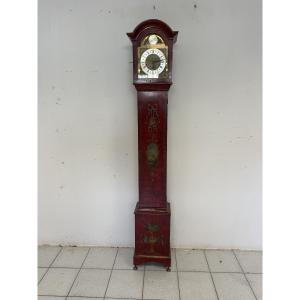 Orologio a pendolo laccato dipinto XX secolo