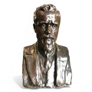 Romanian Bronze Bust Of Vv Rascanu, 1915