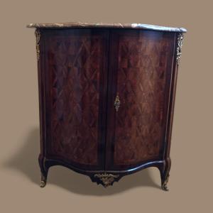 18th Century Marquetry Corner Cabinet Stamped H. Hansen