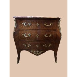 Louis XV Style Marquetry Chest Of Drawers