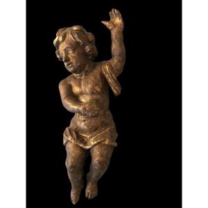 Pair Of Gilded Wooden Cherubs, Late 17th Century