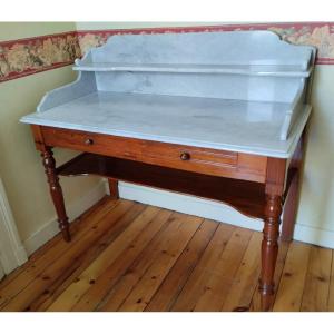 Marble And Pine Wash Table