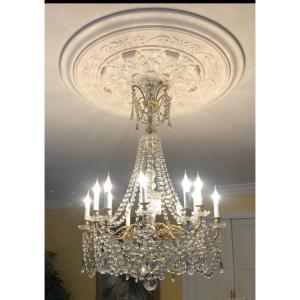 Late 19th Century 10-arm Crystal Chandelier.