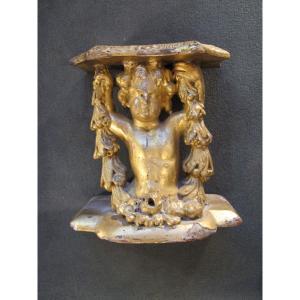 Small Console In Gilded Wood 18th Century