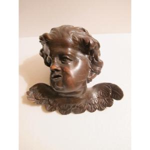 18th Century Walnut Cherub Head