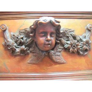 18th Century Walnut Angel Head
