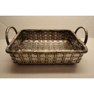 Woven Metal Basket, 1950s
