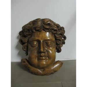 Child's Head In Walnut, Early 18th Century