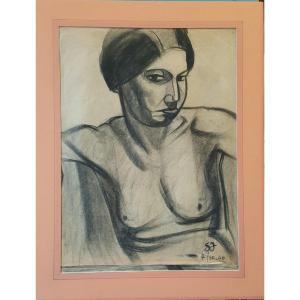 Georges Joubin: Drawing, Bust Nude