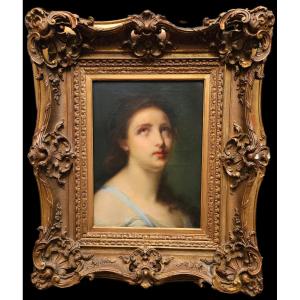 B. Delamotte: Portrait Of A Woman, Oil On Canvas