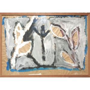 Serge Plagnol: Acrylic On Kraft Paper, 1984