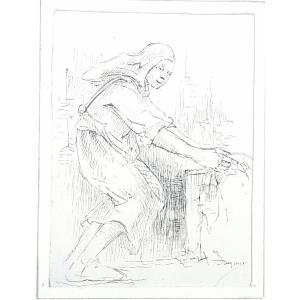Lingerie, Pen By Georges Arthur Jacquin