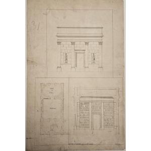 Project For A Library By Alfred Le Begue, 1829