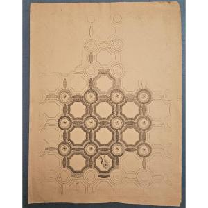 Ceiling Project, Pen Drawing Around 1800