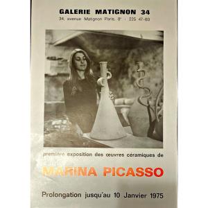 Poster For The Exhibition Of Marina Picasso Ceramics At The Galerie Matignon 34, 1975 Paris