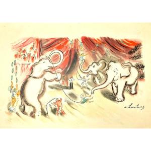 The Circus, Screen Print By André Hambourg, 1961